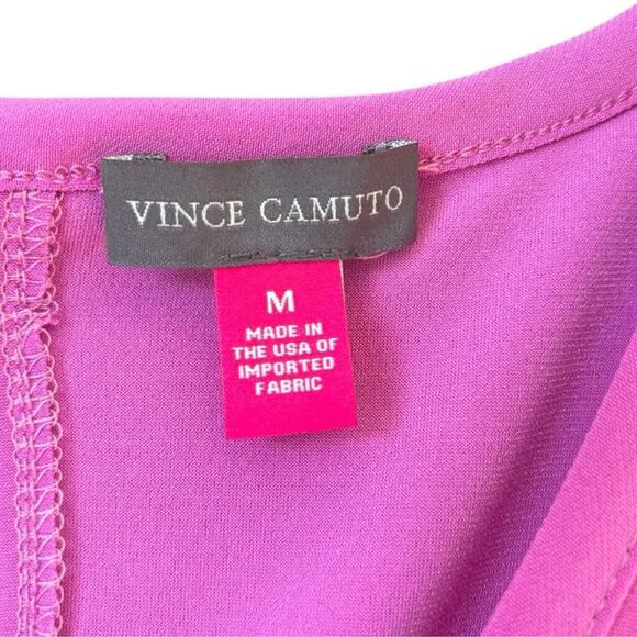 Vince Camuto Orchid Pink Split Back V-Neck Tank Top Blouse NWT M - Picture 4 of 5